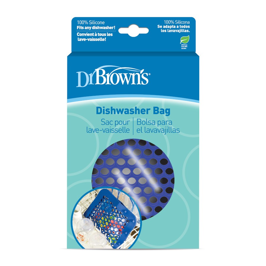 Dr Browns Silicone Dishwasher Bag Blue 