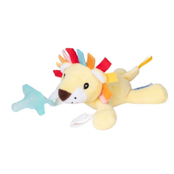 Product image of lion lovey pacifier and teether holder