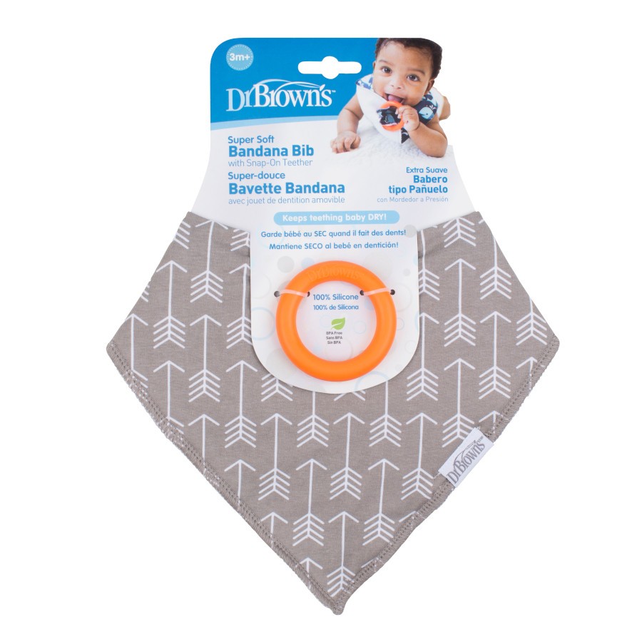 Dr. Brown's® Bandana Bib with Snap-On Teether | Dr. Brown's Baby