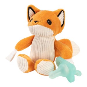 Product image of fox lovey pacifier and teether holder