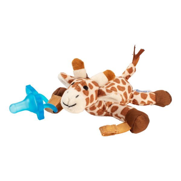 Product image of giraffe lovey pacifier and teether holder