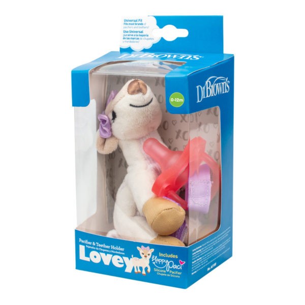 Product image of deer lovey pacifier and teether holder
