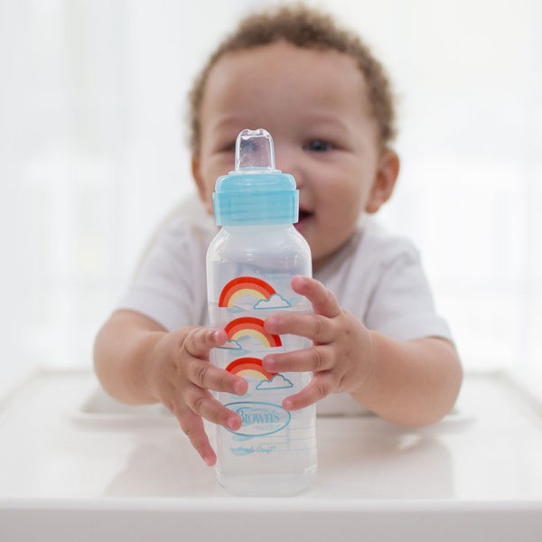 Baby with Dr. Brown's Sippy Bottle