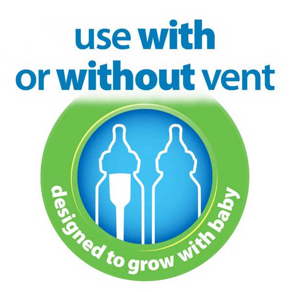 use with or without the vent - designed to grow with baby