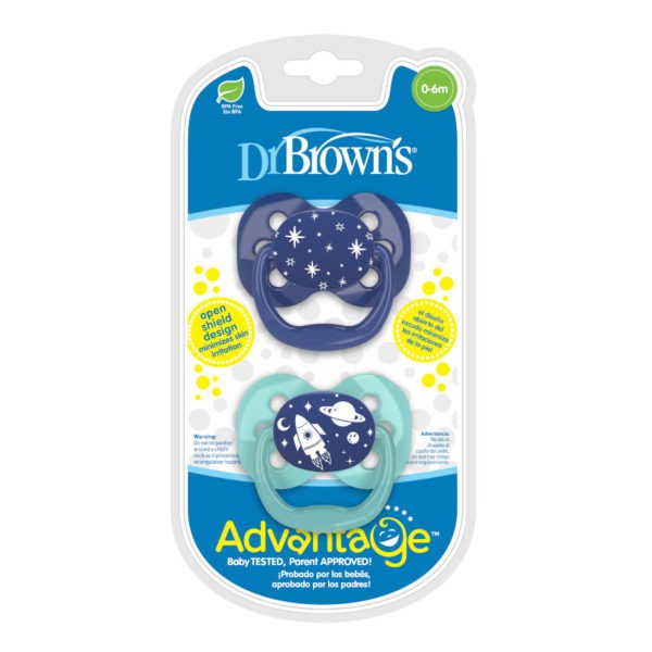 Packaged Advantage Blue Space Pacifiers