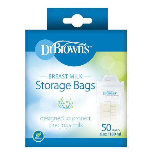 Dr. Brown's breast milk storage bags 50 count packaging image
