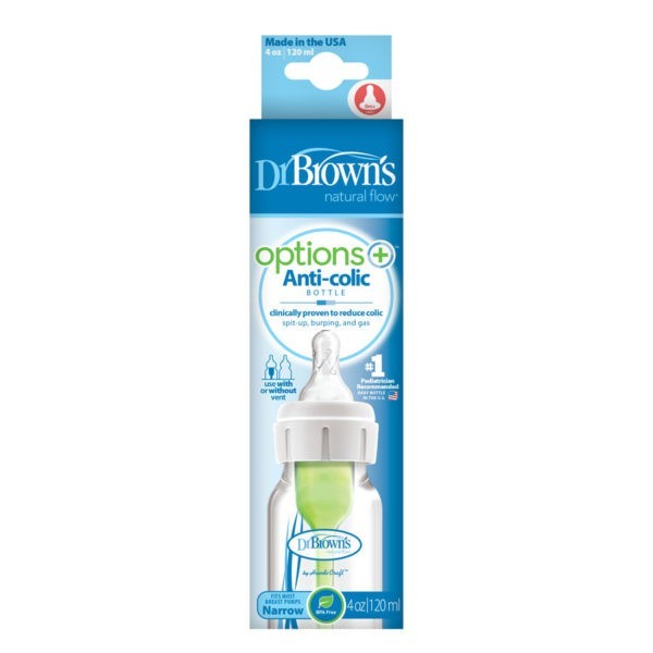 Dr. Brown's Options+ Baby Bottle, Narrow, 4oz, Packaged