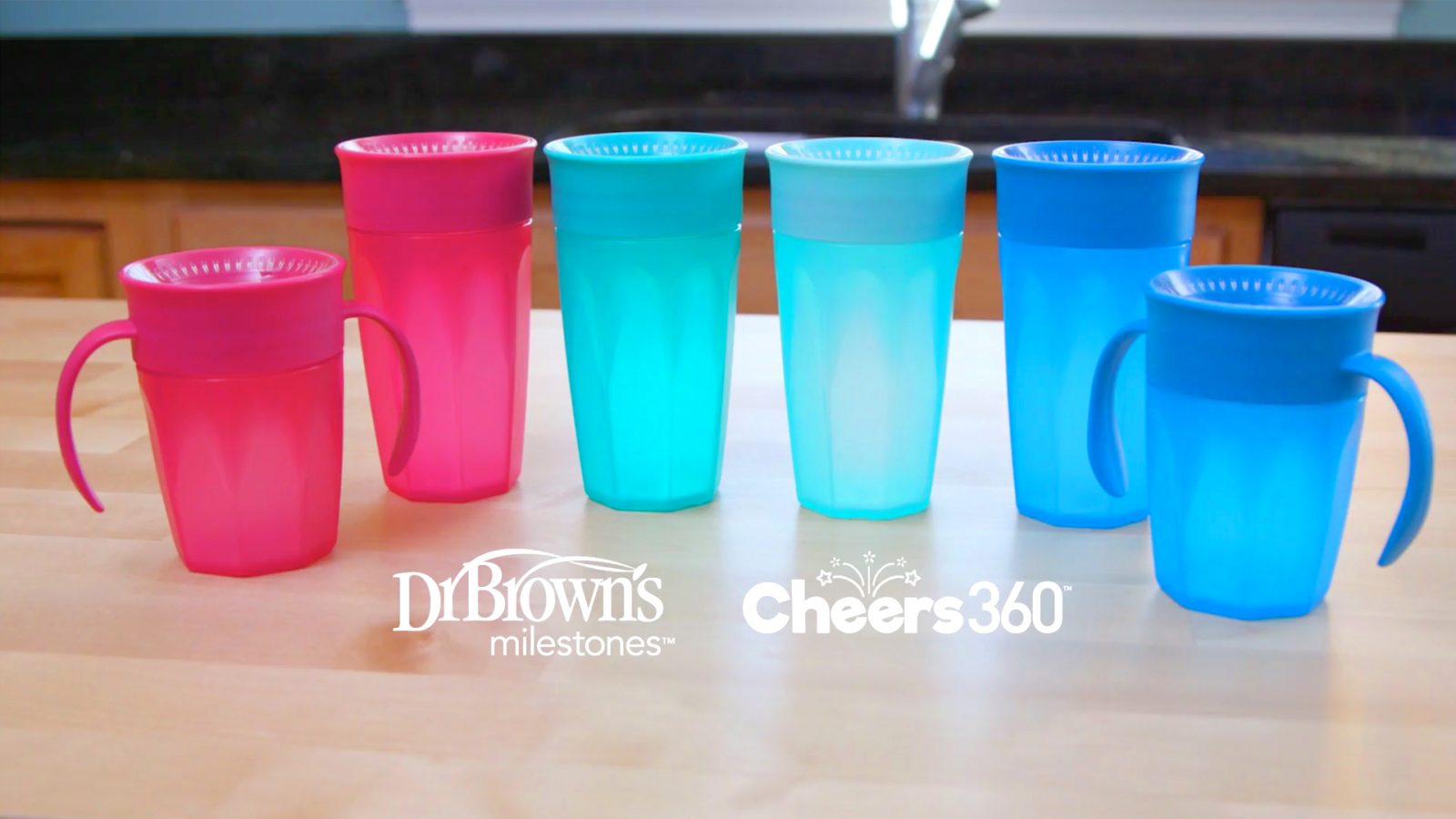 Dr. Brown's Dr. Brown’s™ Cheers 360 Spoutless Transition Sippy Cup With Handles, 7oz (6m+)