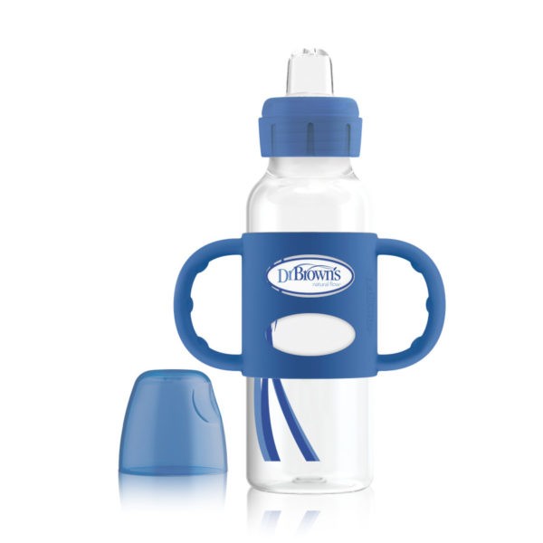 Dr. Brown's Options+ Sippy Bottle with Silicone Handles, Blue