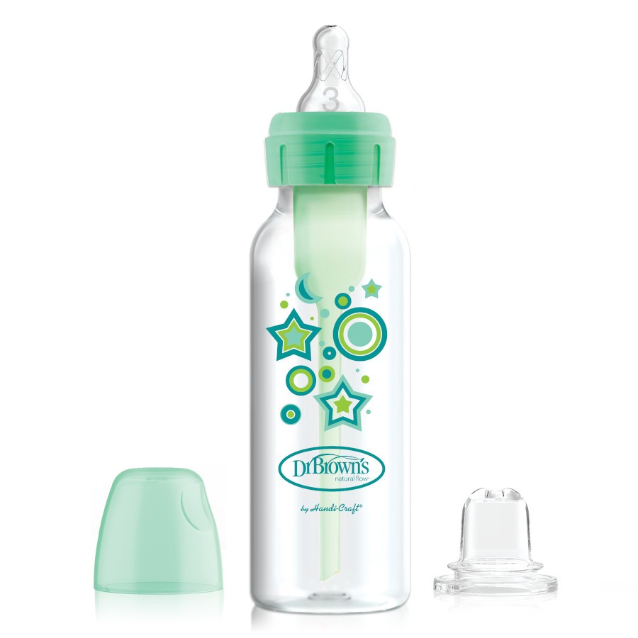 Narrow Bottle to Sippy Baby Bottle Start Kit Green 8 Ounce Brown's Options Dr 
