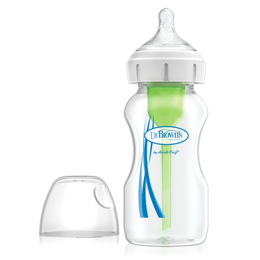 Dr. Brown's Natural Flow® Anti-Colic Options+™ Wide-Neck Baby Bottle, with  Level 1 Slow Flow Nipple | Dr. Brown's Baby