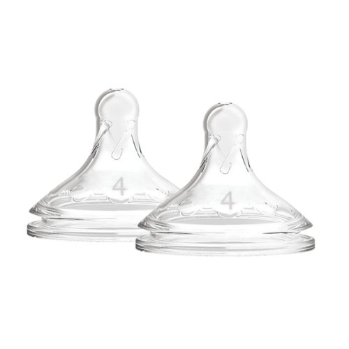 Dr. Brown’s Natural Flow® Wide-Neck Baby Bottle Silicone Nipple, 2-Pack