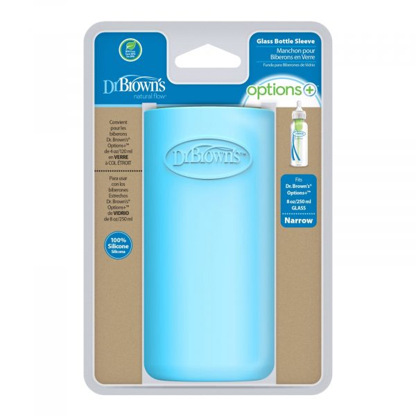 Dr. Brown's Silicone Bottle Sleeve Blue in packaging