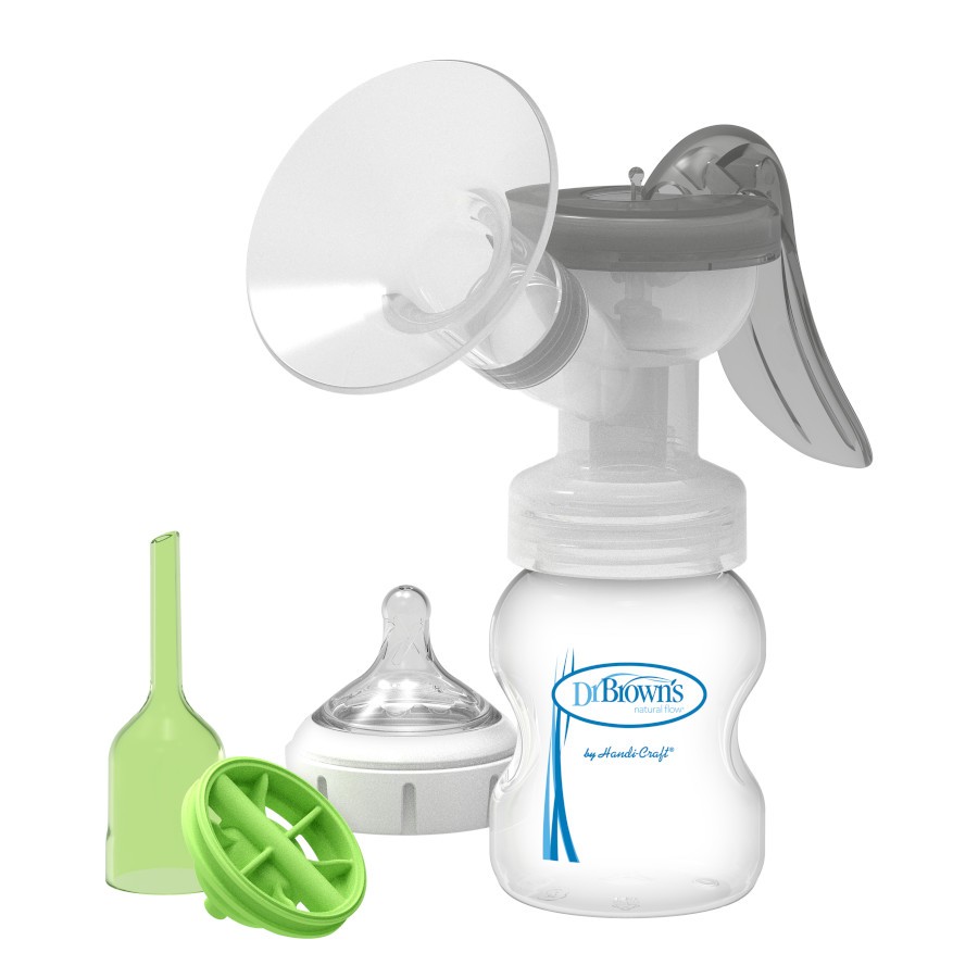 Dr. Brown's™ Manual Breast Pump with SoftShape™ Silicone Shield &  Anti-Colic Options+™ Wide-Neck Baby Bottle 5 oz/150 mL