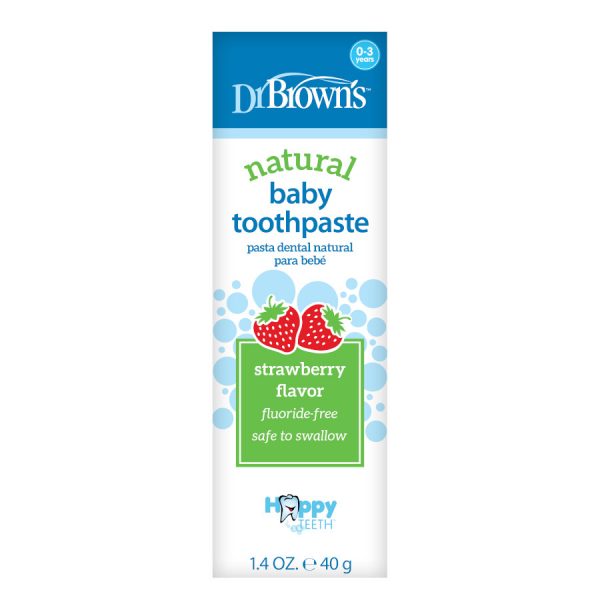 Packaging image of the strawberry Natural Baby Toothpaste