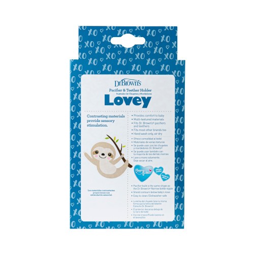Dr. Brown's Sloth Lovey packaging rear image