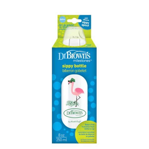 Dr. Brown's Flamingo sippy bottle packaging SB81094
