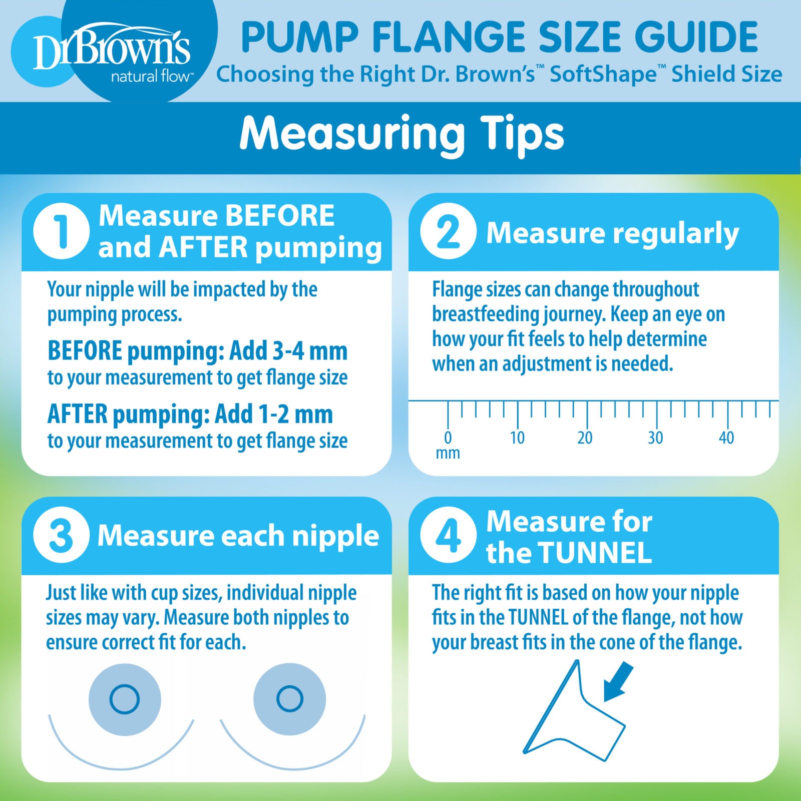How to Find the Right Breast Pump Flange Size Dr. Brown's Baby