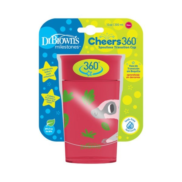Dr. Brown's Cheers360™ Spoutless Transition Cup Red Cup in packaging