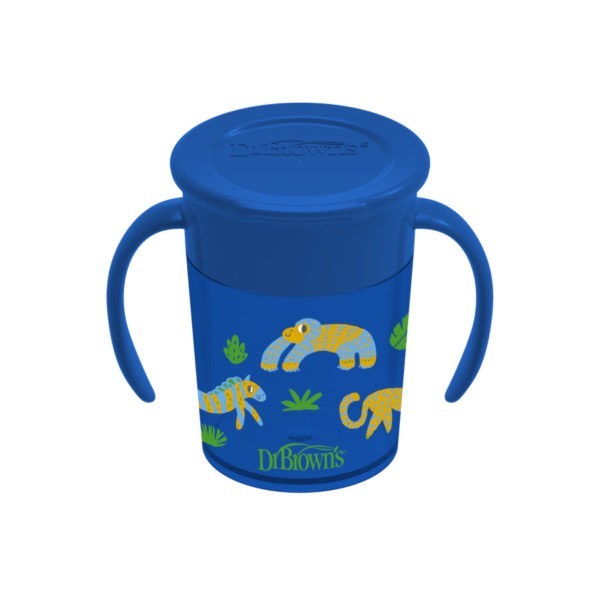 Product image of blue 7 oz cheers360 cup with lid