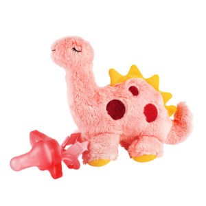 Dr. Brown's Dino lovey and pacifier Holder with Happypaci