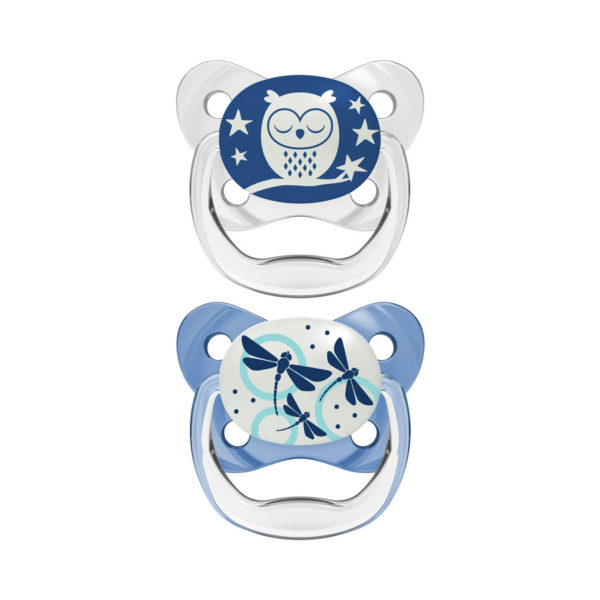 Dr. Brown's™ PreVent™ Contoured Glow-in-the-Dark Pacifiers w/ Owl and Dragonfly
