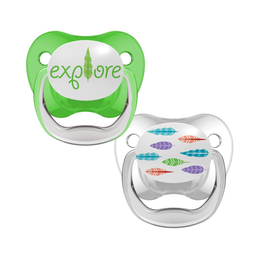 4 Pack Brown's PreVent Classic Orthodontic Baby Infant Pacifier Binky Dr 