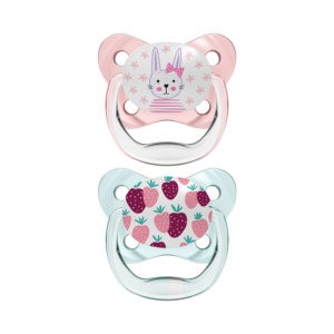Dr. Brown's™ PreVent™ Contoured Pacifiers w/ Bunny and Strawberries
