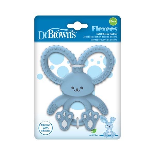 Flexees™ Bunny Teether, Blue - Packaged