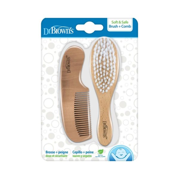 Soft and Safe Baby Brush + Comb, Packaged