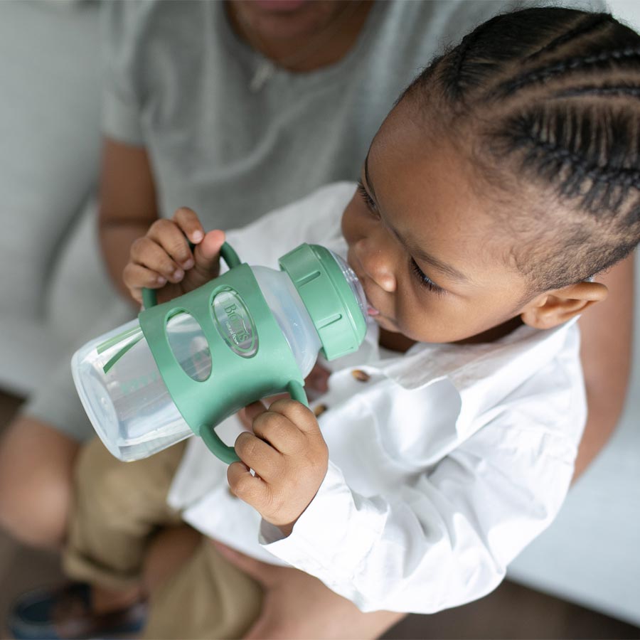 Dr. Brown's Dr. Brown’s® Milestones™ Wide-Neck Sippy Spout Bottle with Silicone Handles, 9 oz/270 mL