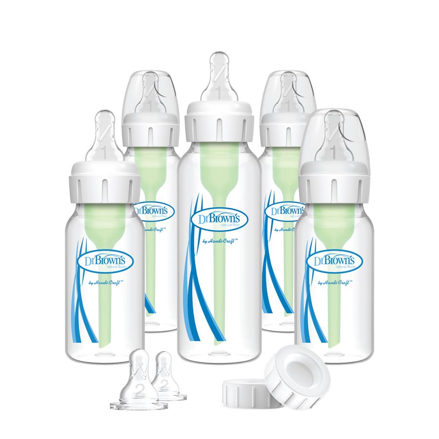 Dr. Brown's Natural Flow® Anti-Colic Options+™ Narrow Baby Bottle Newborn  Gift Set | Dr. Brown's Baby