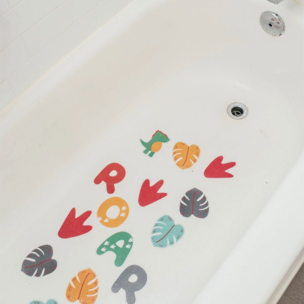 Sit & Splash Non-Slip Bath Stickers in a tub