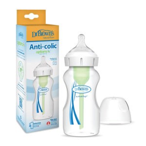 Dr. Brown’s Natural Flow® Options+™ Anti-Colic Wide-Neck Bottle 9oz, Packaged