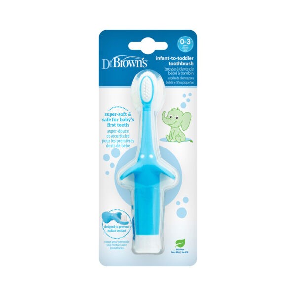 Packaged Blue Elephant toddler toothbrush
