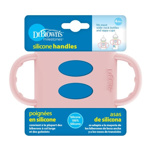 Light Pink Wide-Neck Silicone Handles, Packaged