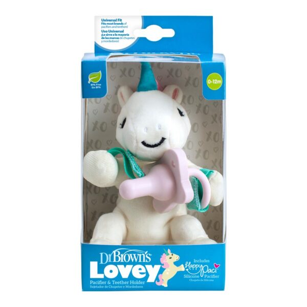 Dr. Brown's Unicorn Lovey, Packaged