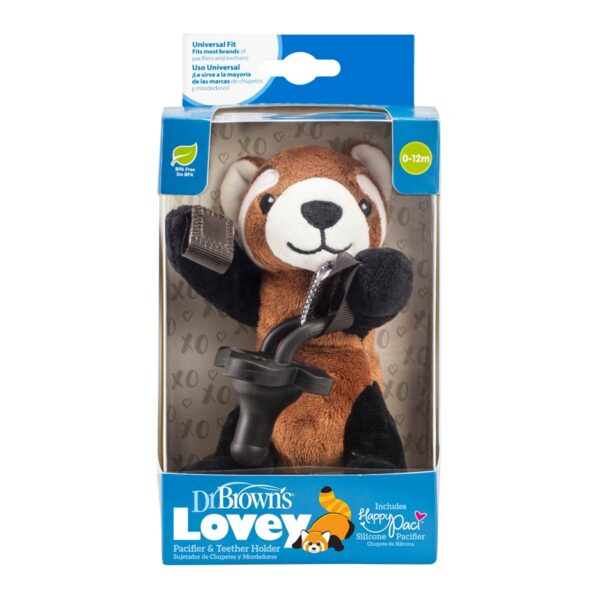 Dr. Brown's Red Panda Lovey, Packaged
