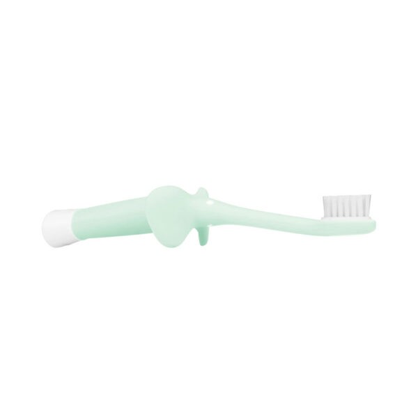 Mint Elephant toddler toothbrush, product side-view