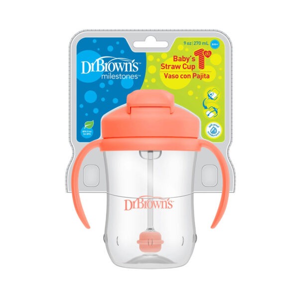 Baby's First Straw Cup, Coral, Packaged