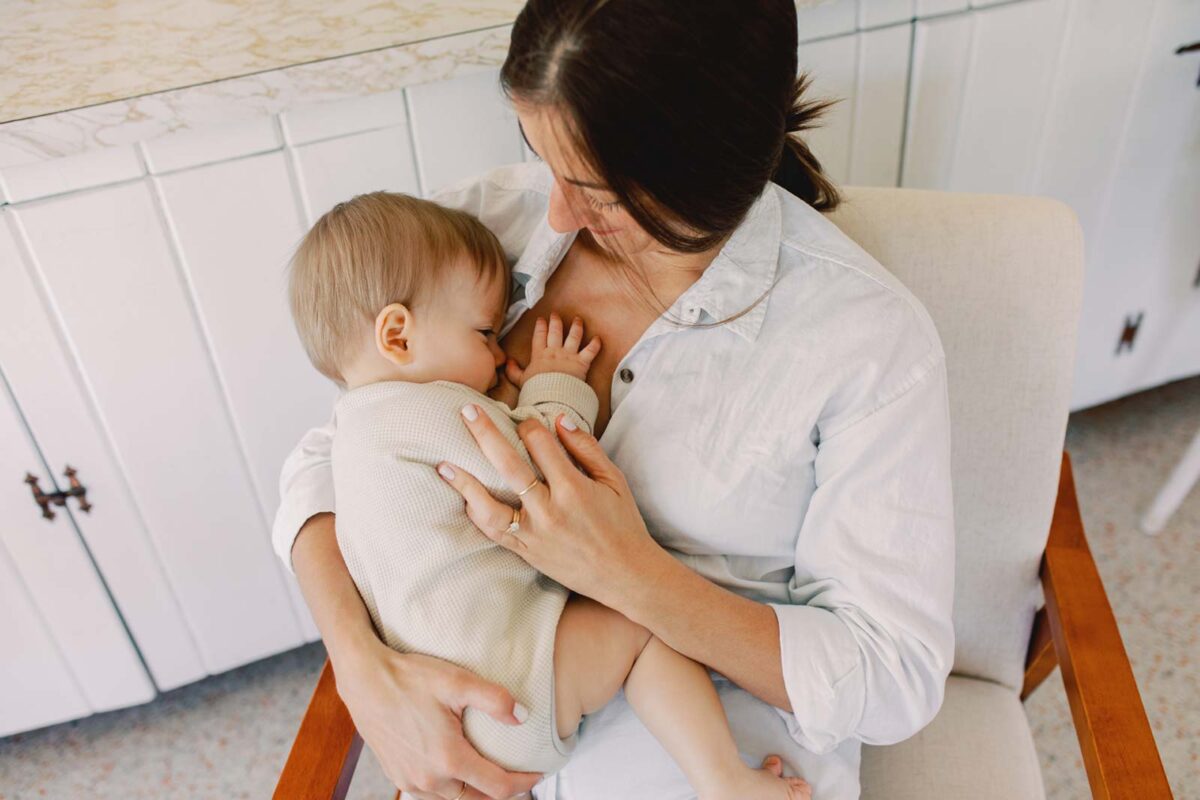 Parent breastfeeding child