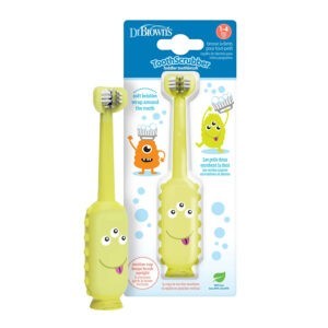Toothscrubber™ Green Monster Toddler Toothbrush, Product & Package